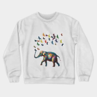 Butterfly Elephant Crewneck Sweatshirt